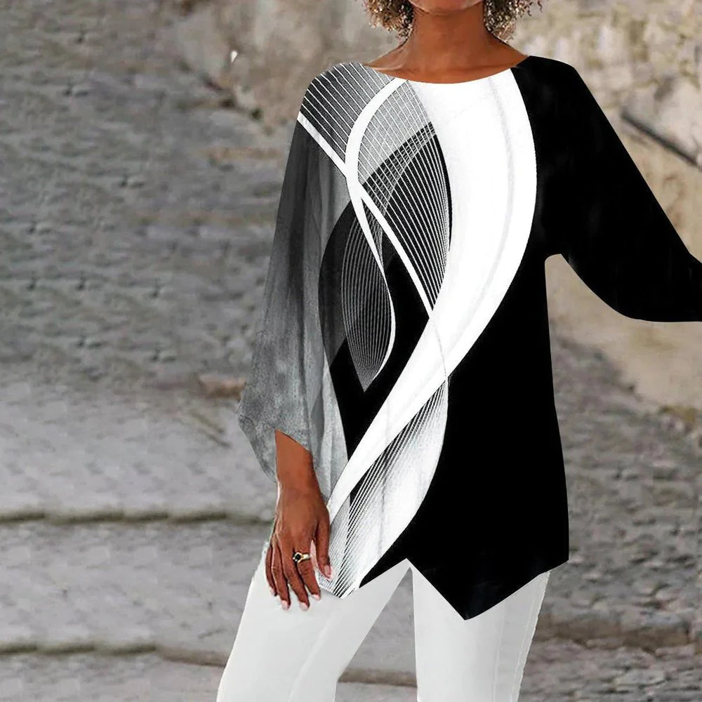 Eleanor | Comodo e trendy tunica asimmetrica geometrica