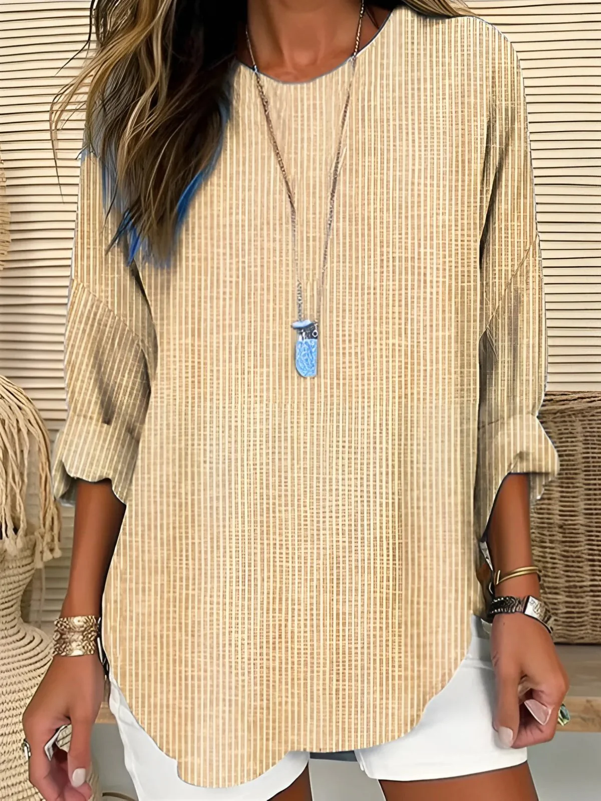 Elena | Blusa a Righe Elegante e Confortevole a Maniche Lunghe - Image 2