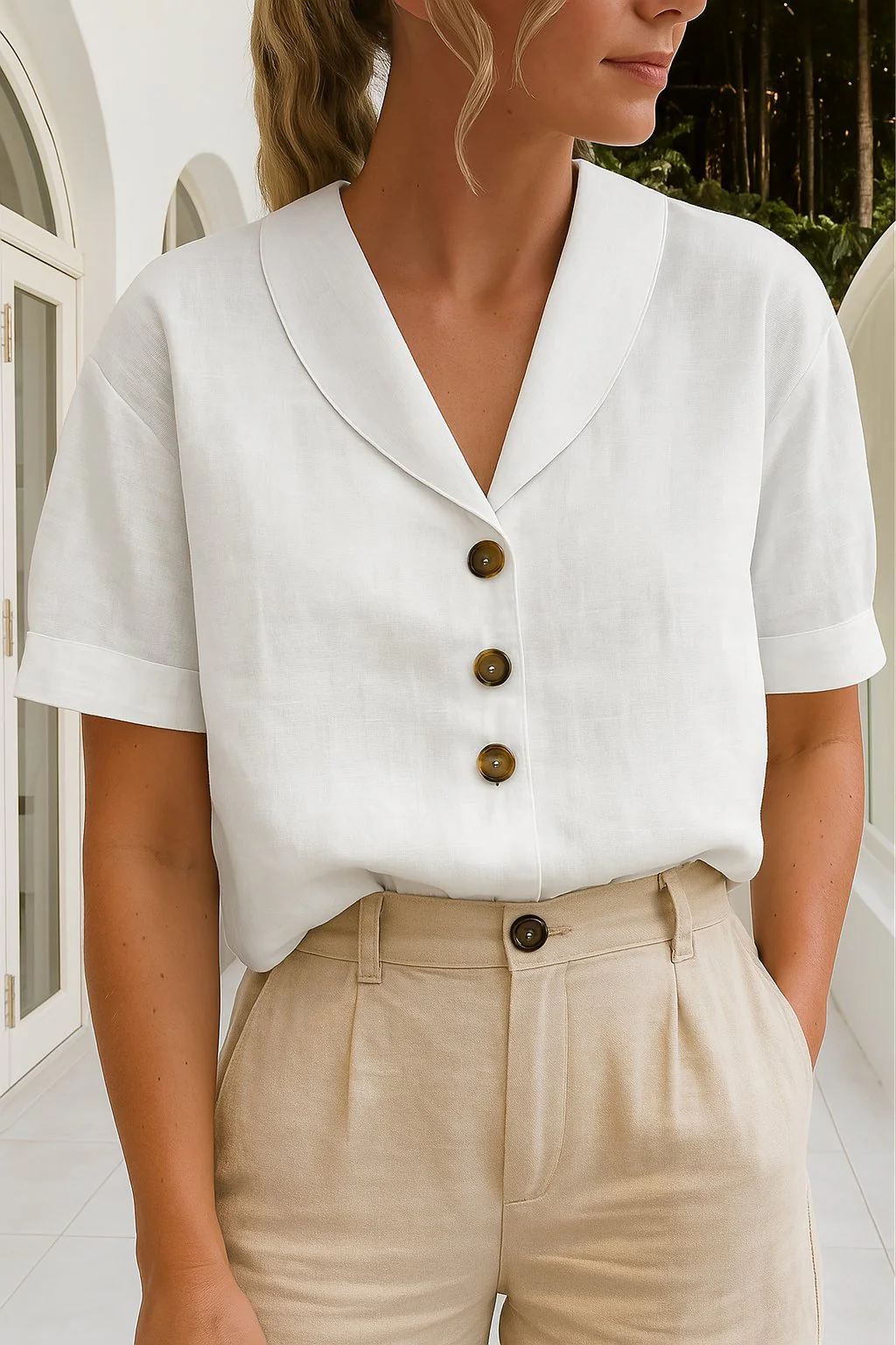 Elena | Blusa Raffinata con Abbottonatura Chic