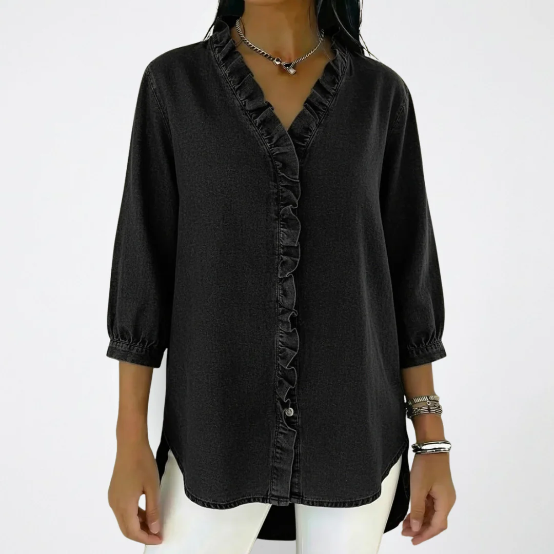 Elena | Blusa raffinata con volant ed eleganza senza tempo - Image 7