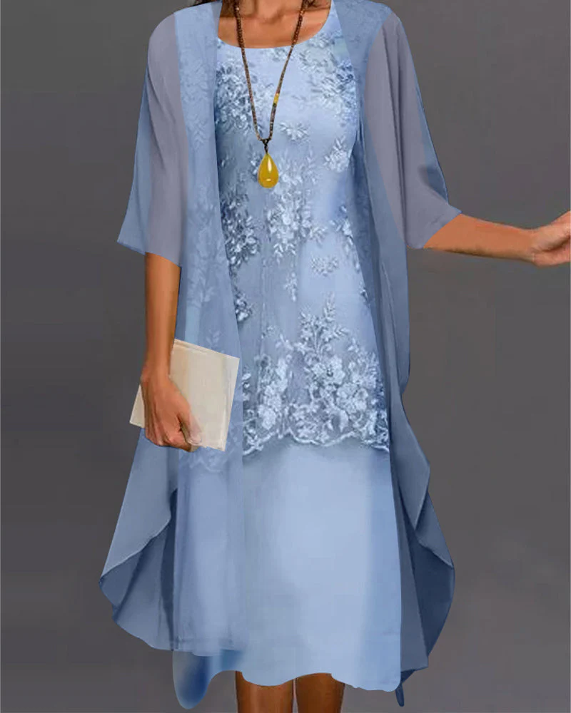 Elena | Completo a due pezzi in chiffon fluido ed elegante
