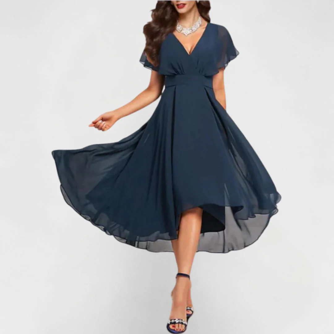 Elena | Eleganza Fluida e Comfort Abito Midi