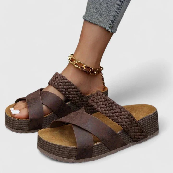 Elena | Sandali con plateau ortopedici eleganti e confortevoli
