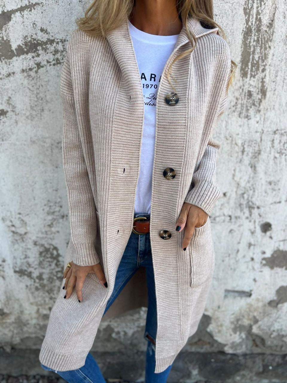 Elisa | Cardigan lungo in maglia, comodo ed elegante - Image 6