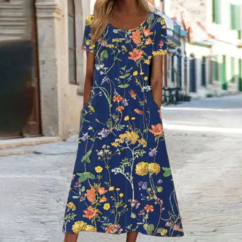 Emma | Abito Midi con Stampa Botanica - Image 2