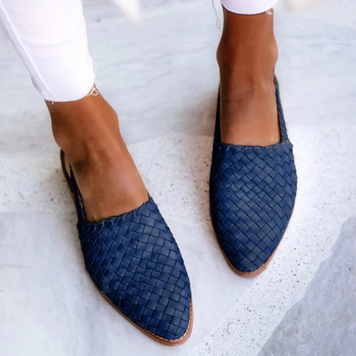 Emma | Sandali slingback in pelle intrecciata per un'eleganza quotidiana - Image 4