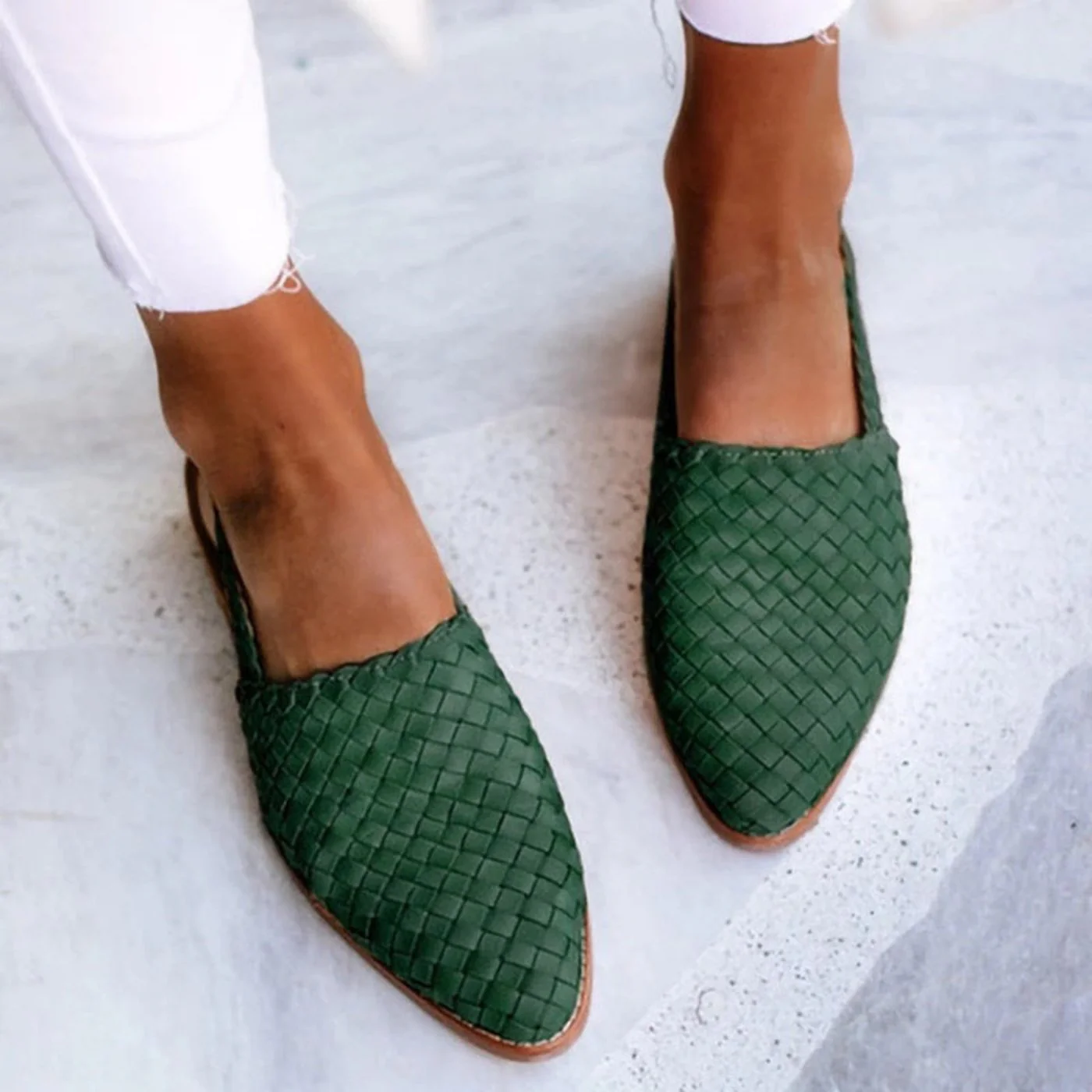 Emma | Sandali slingback in pelle intrecciata per un'eleganza quotidiana - Image 5