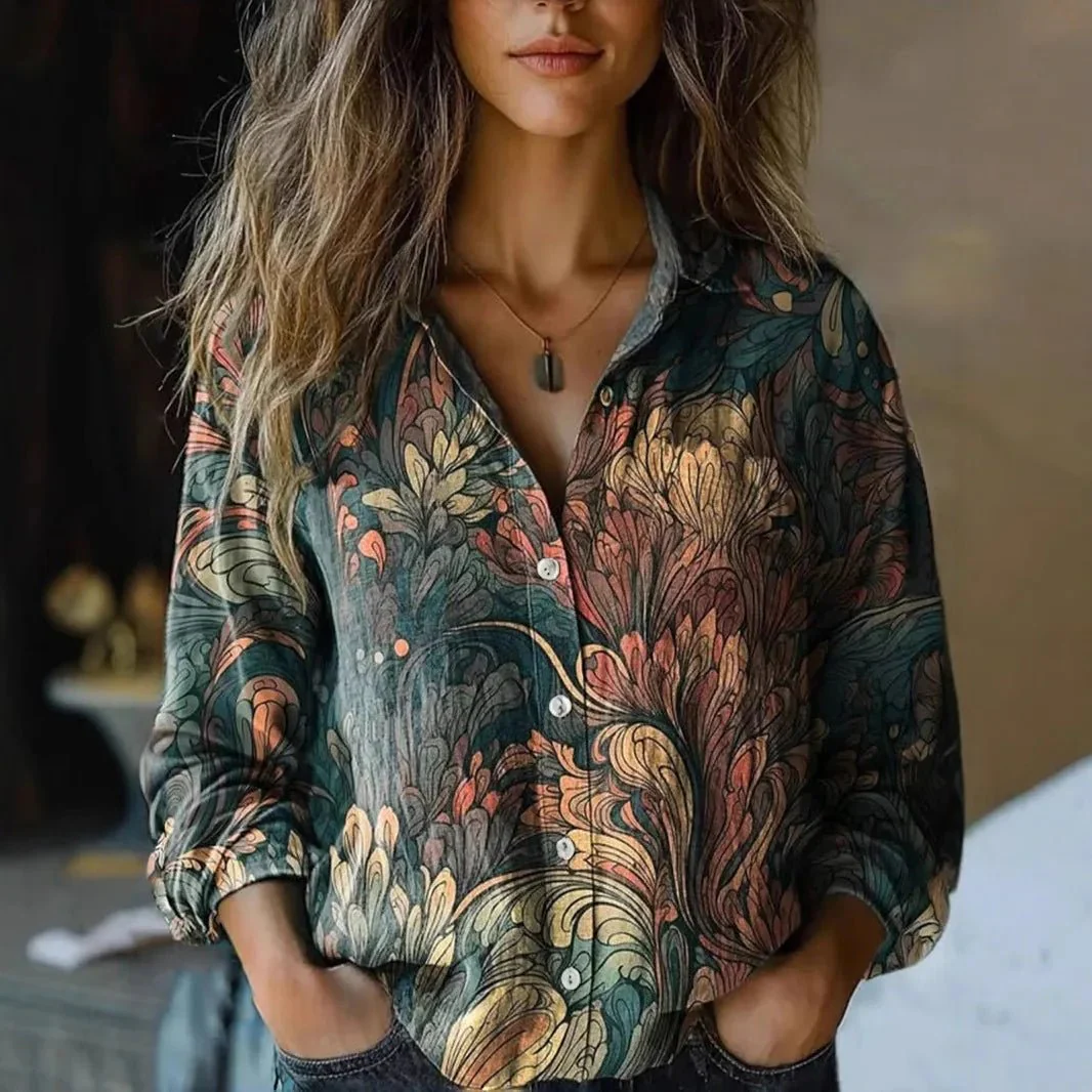 Emma | Semplice ed elegante camicetta floreale in stile boho - Image 4