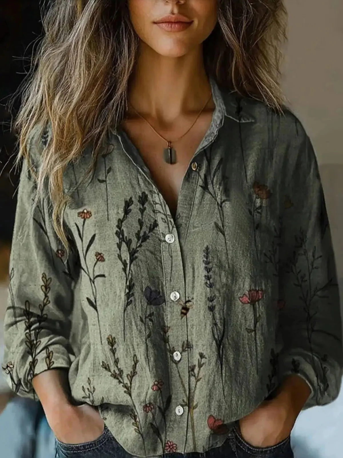 Emma | Semplice ed elegante camicetta floreale in stile boho - Image 8