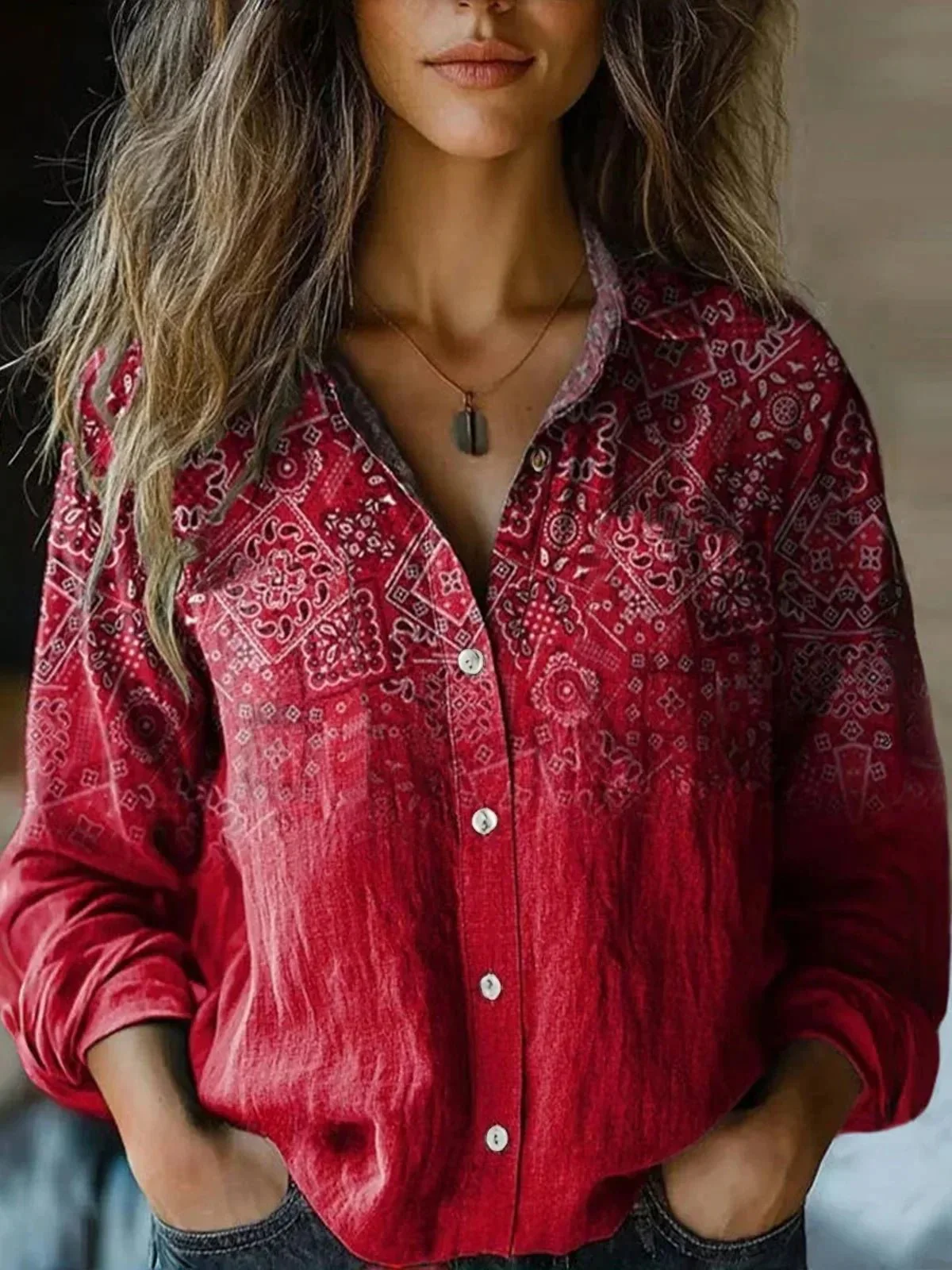 Emma | Semplice ed elegante camicetta floreale in stile boho - Image 9