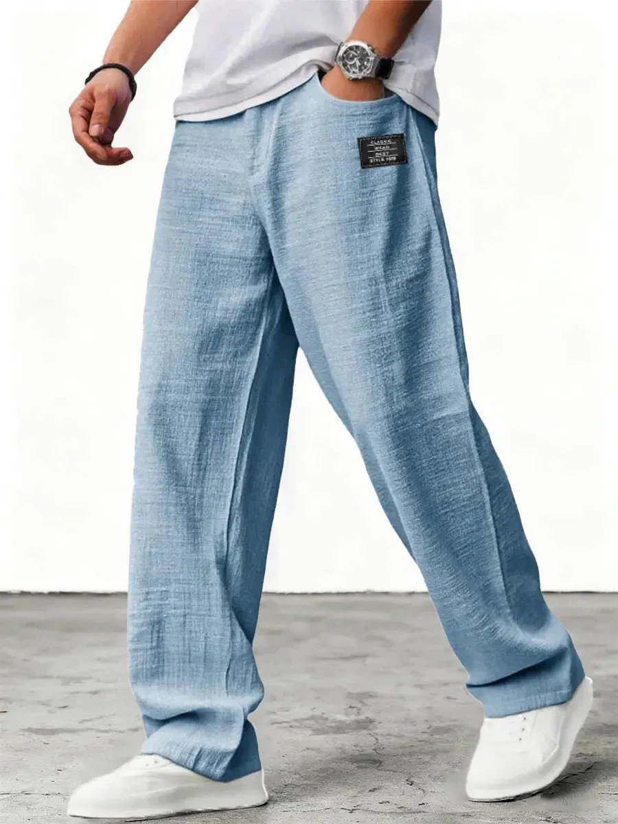 Enzo | Pantaloni in puro lino dal taglio rilassato