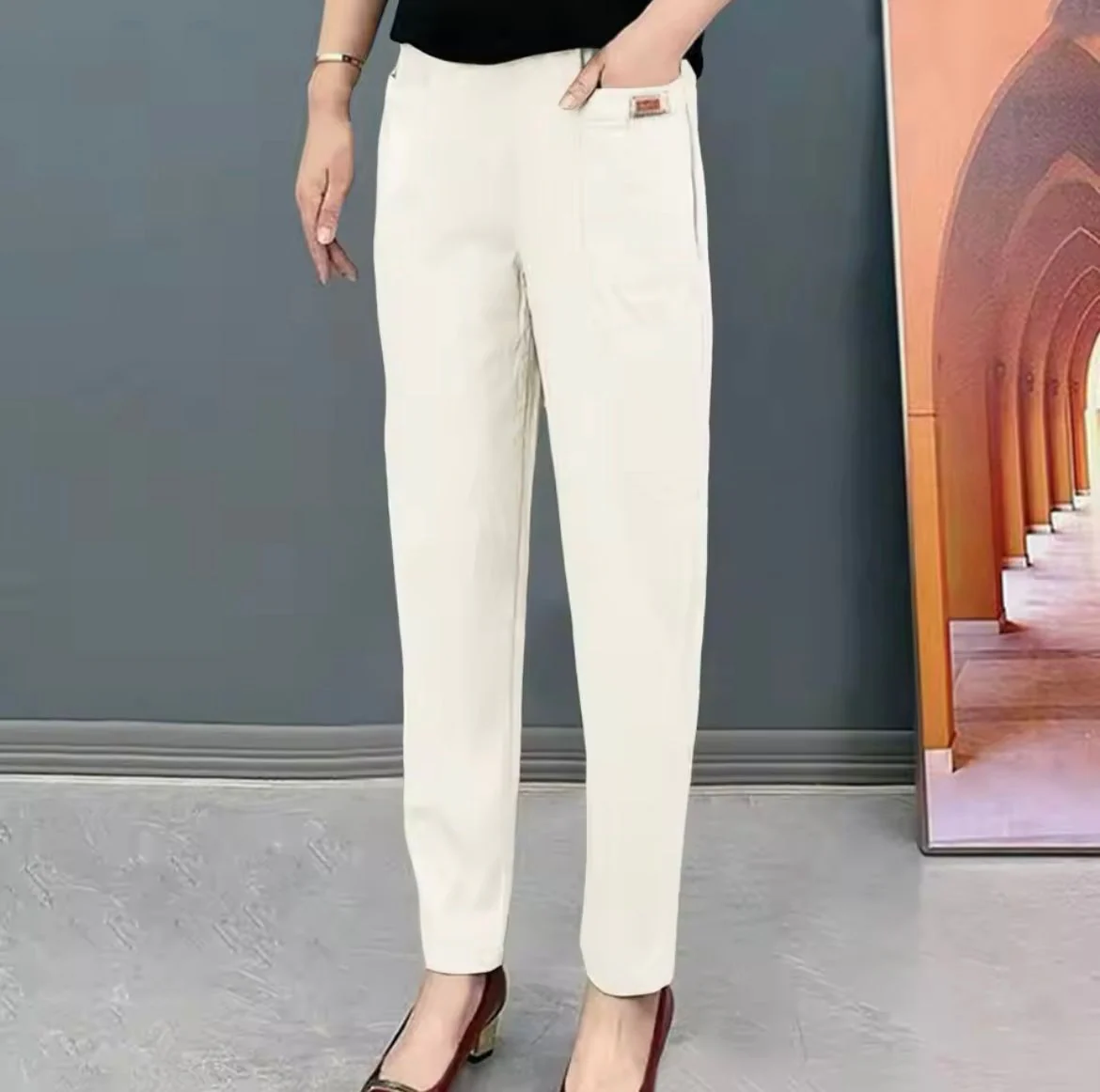 Ester | Pantaloni eleganti e comodi in cotone - Image 7