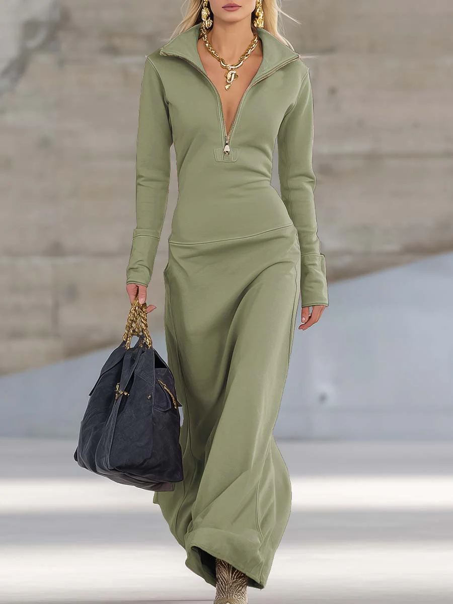 Fabiana | Abito maxi a maniche lunghe comodo ed elegante - Image 10