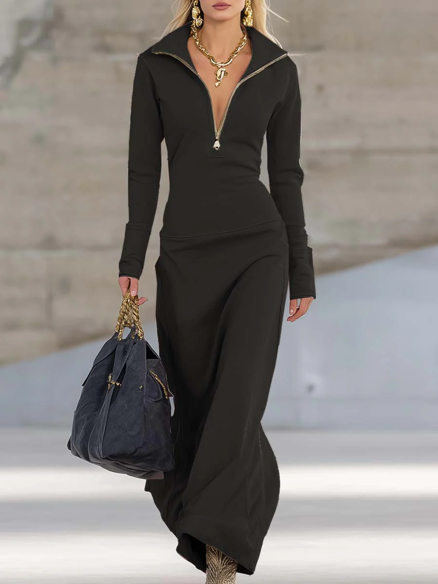 Fabiana | Abito maxi a maniche lunghe comodo ed elegante - Image 11