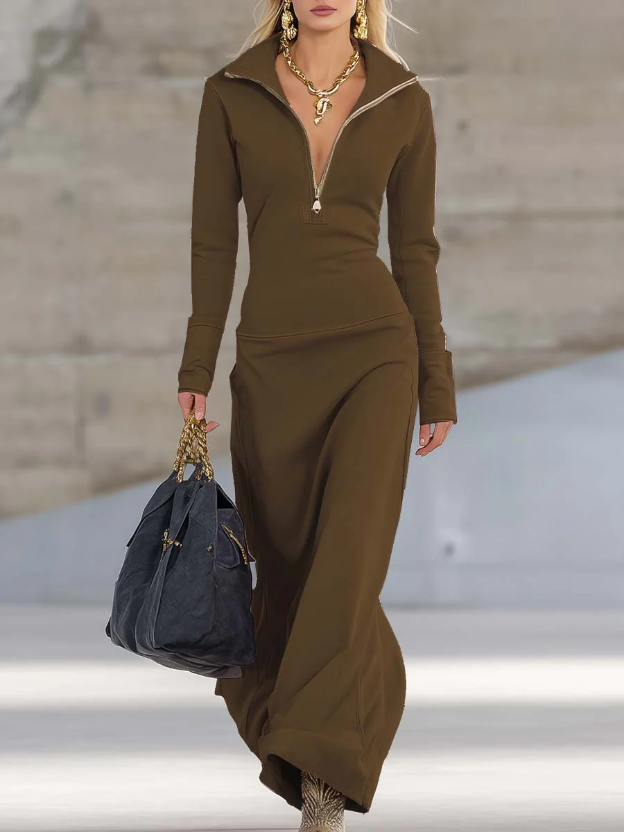 Fabiana | Abito maxi a maniche lunghe comodo ed elegante - Image 12
