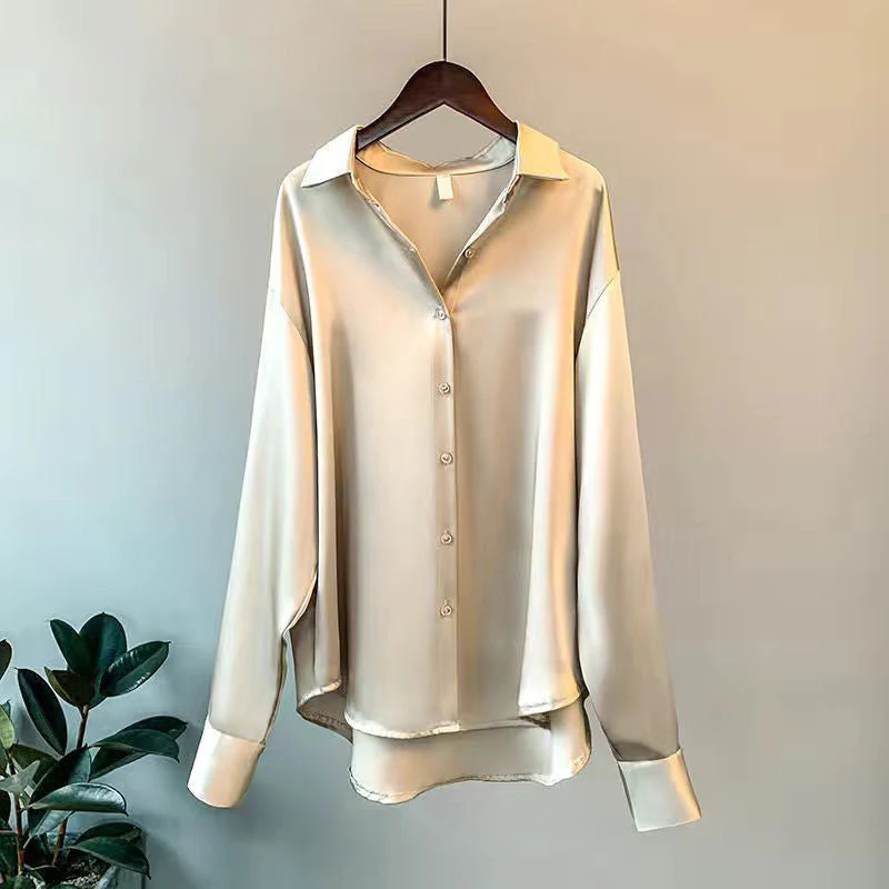 Francesca | Camicia Elegante in Seta Sintetica con Volant Romantici - Image 3