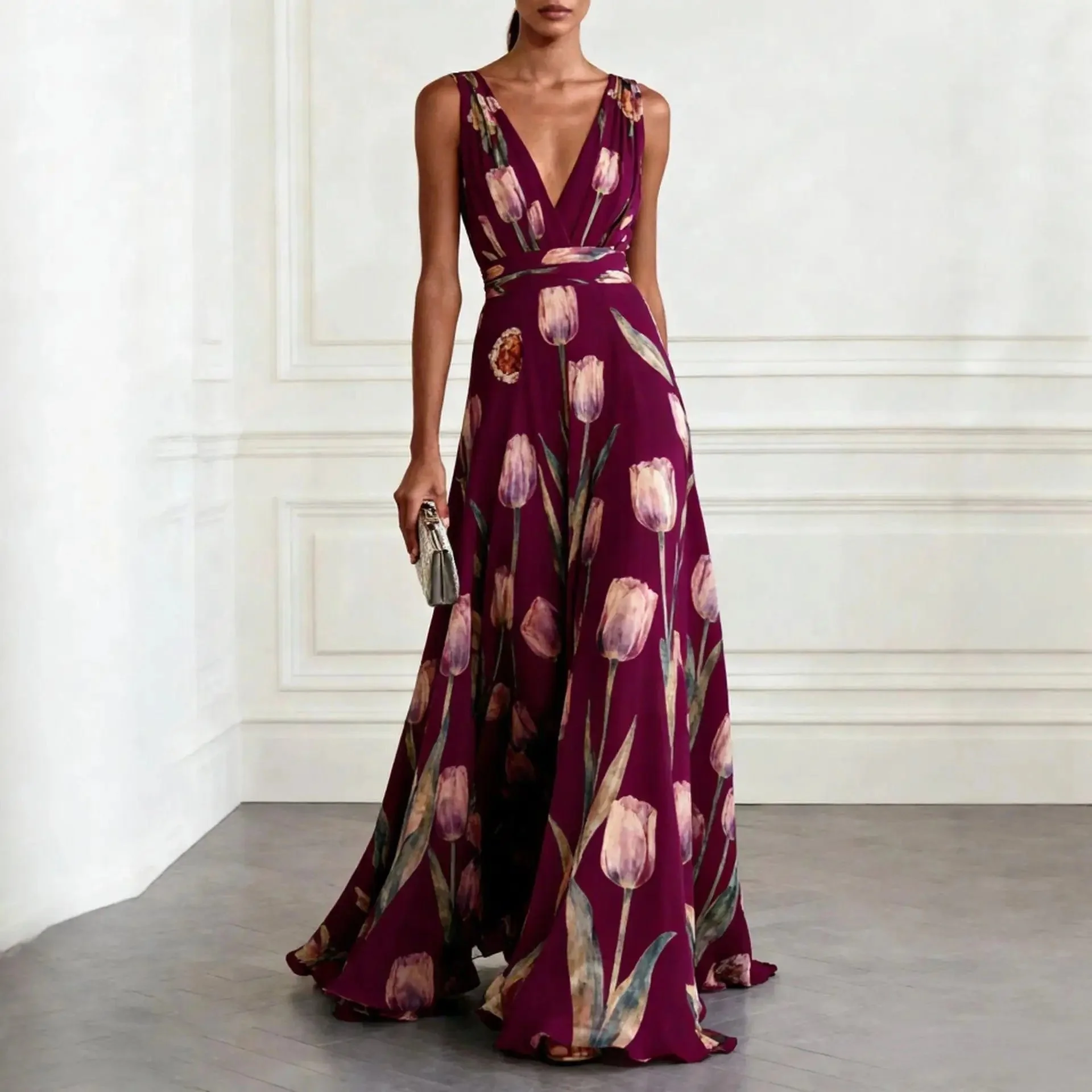 Freya | intramontabile ed elegante avvolgere Abito maxi - Image 2