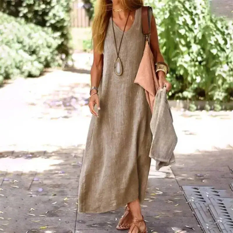 Giovanna | Elegante e Fresco abito estivo in lino - Image 6