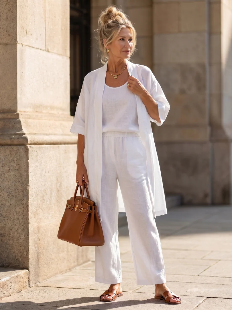 Giulia | Set Tre Pezzi Elegante con Cardigan e Pantaloni Fluidi - Image 6