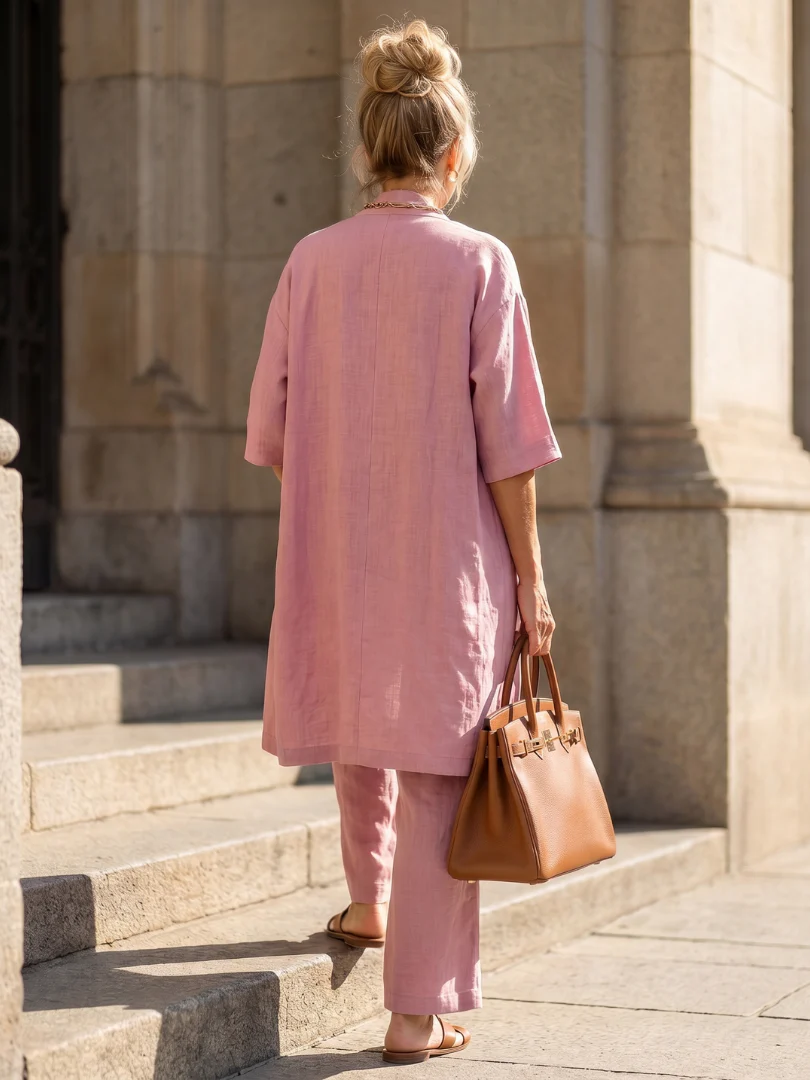 Giulia | Set Tre Pezzi Elegante con Cardigan e Pantaloni Fluidi - Image 9