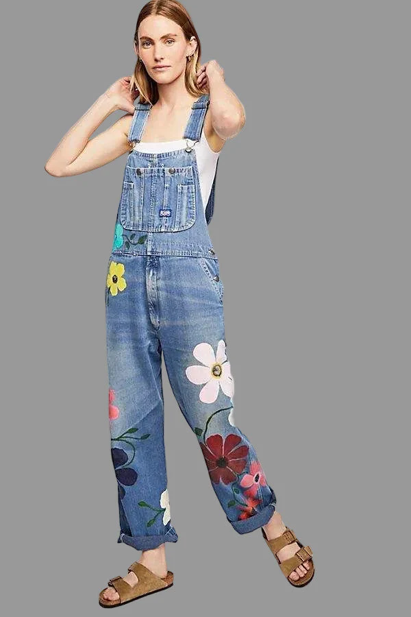 Giulia | Tuta in Denim Artistica dal Fascino Boho Chic - Image 3