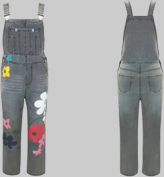 Giulia | Tuta in Denim Artistica dal Fascino Boho Chic - Image 6