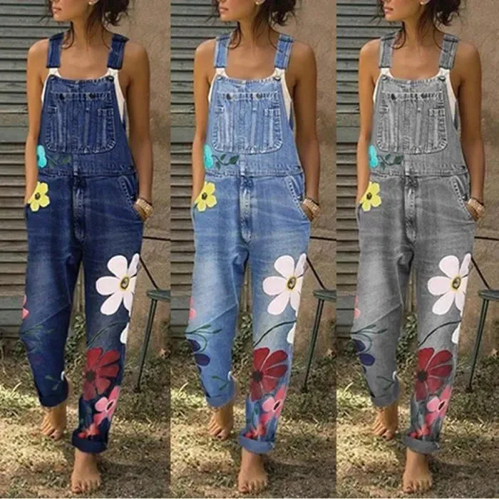 Giulia | Tuta in Denim Artistica dal Fascino Boho Chic - Image 8