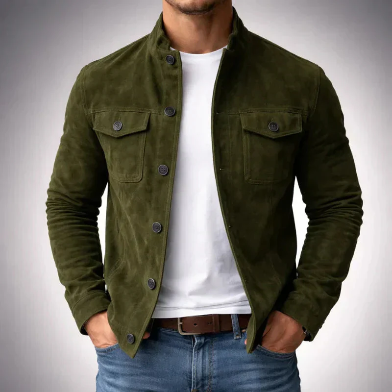 Giuseppe | Giacca da uomo classica in pelle, vestibilità slim