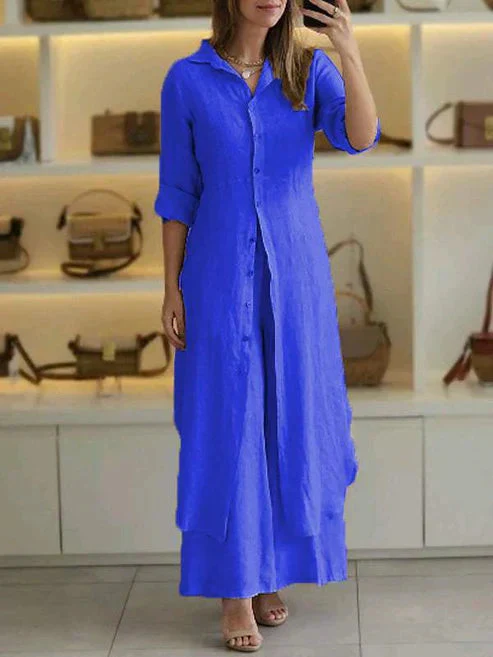 Isabella | Abito Maxi Chemisier Elegante e Leggero