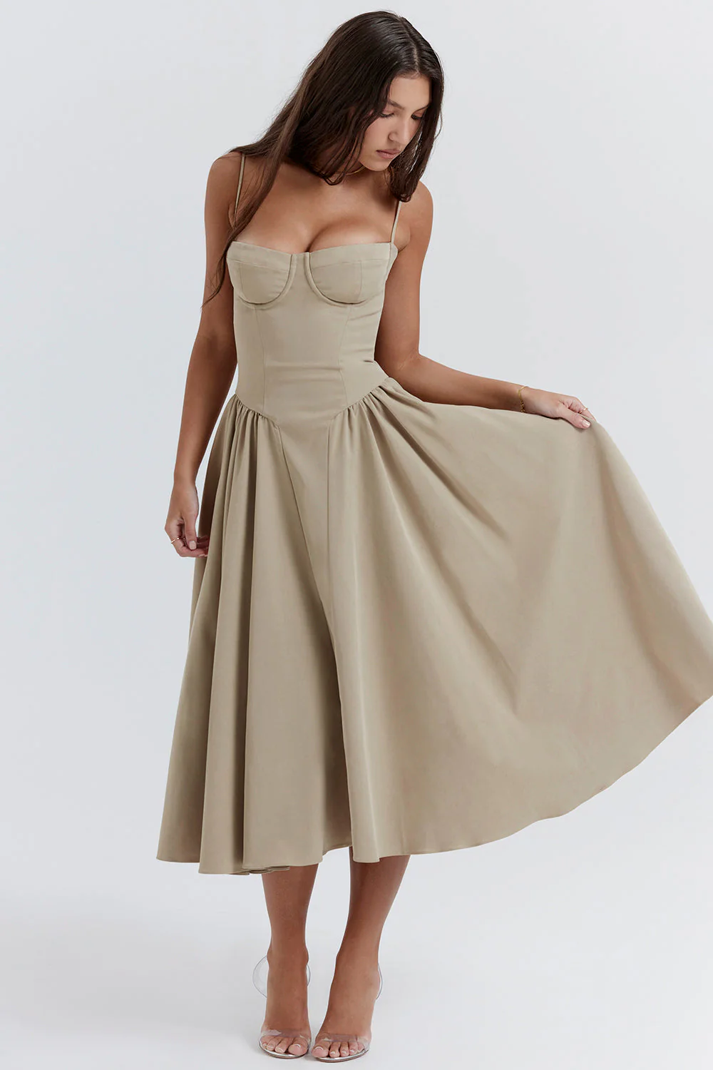Isabella | Abito stile corsetto con gonna fluida - Image 4