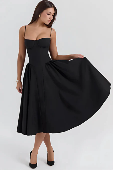 Isabella | Abito stile corsetto con gonna fluida - Image 8
