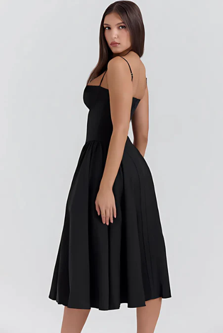 Isabella | Abito stile corsetto con gonna fluida - Image 9