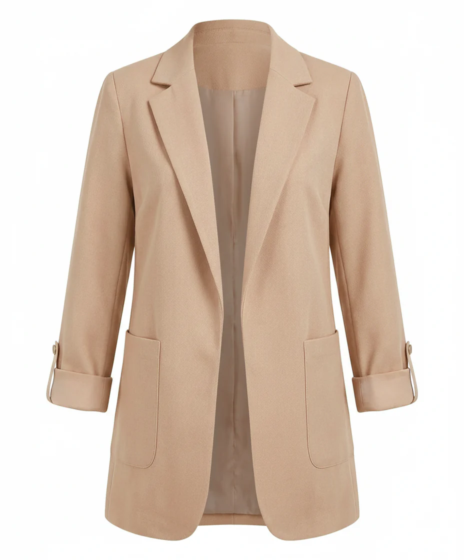 Isabella | Blazer lungo moderno ed elegante senza bottoni - Image 12