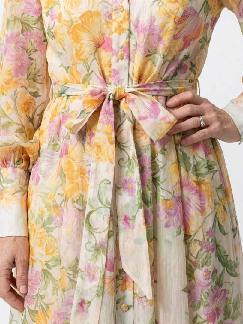 Isabella | Elegante maxi abito a maniche lunghe con motivo floreale - Image 3