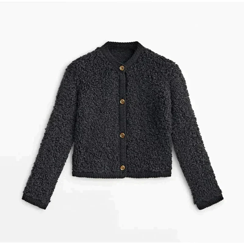 Jessica | Cardigan in peluche morbido e caldo