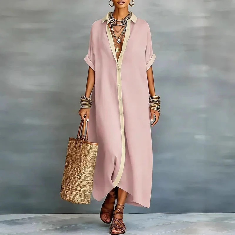 Katharina | Abito maxi a chemisier fluido ed elegante - Image 5
