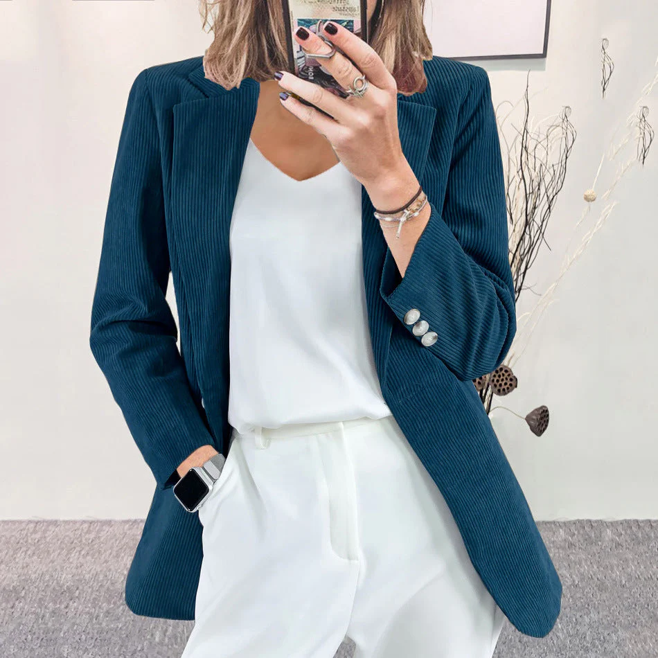 Kathrin | Blazer in velluto a coste elegante e versatile - Image 7