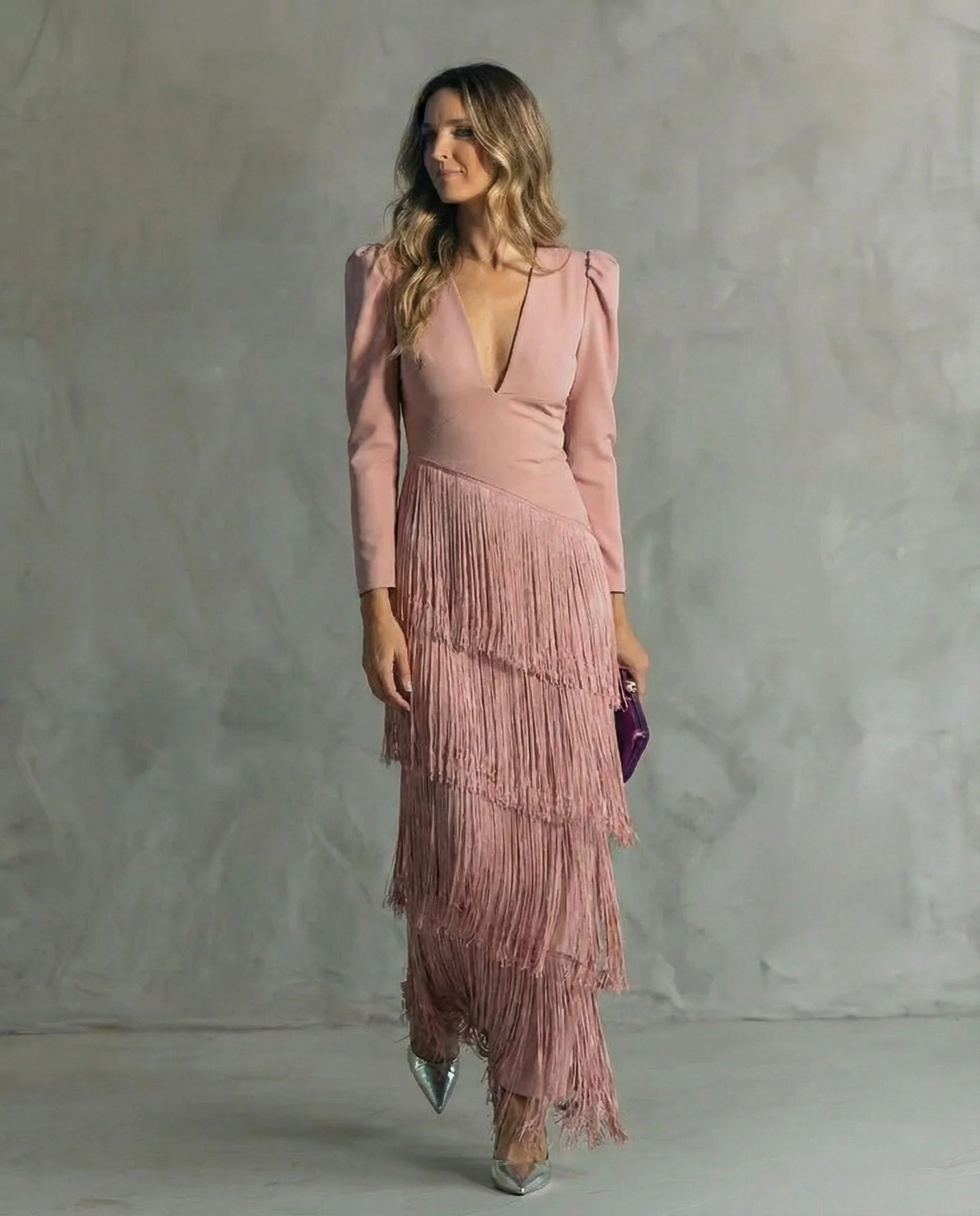 Katrin | comodo e alla moda Abito Maxi da donna con scollo a V - Image 3