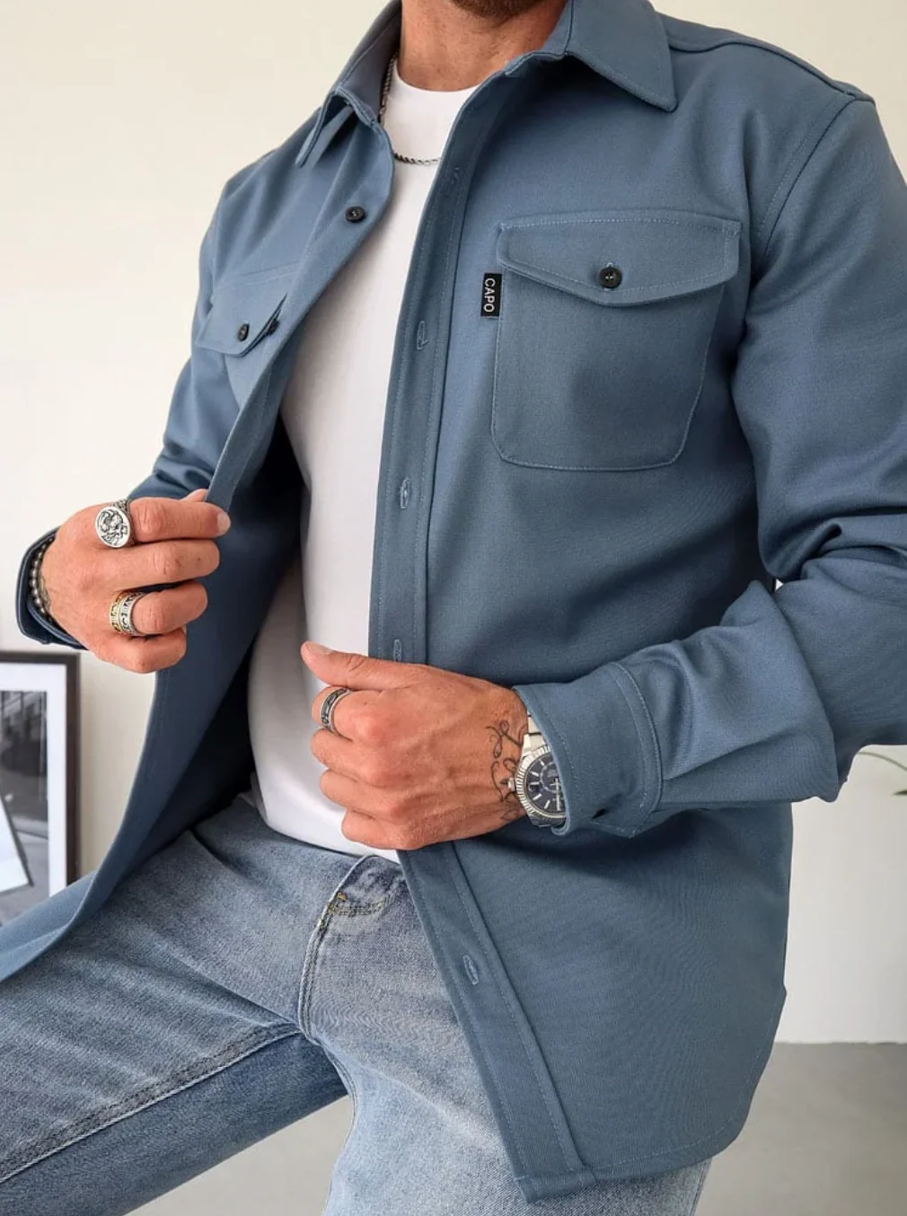 Kevin | Giacca camicia da uomo traspirante e comoda - Image 3