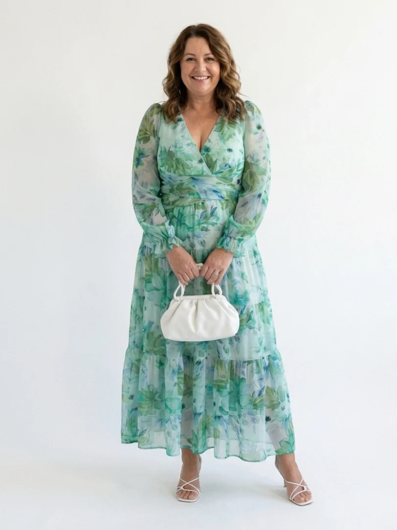 Klaudia | Abito maxi floreale elegante con maniche lunghe - Image 4