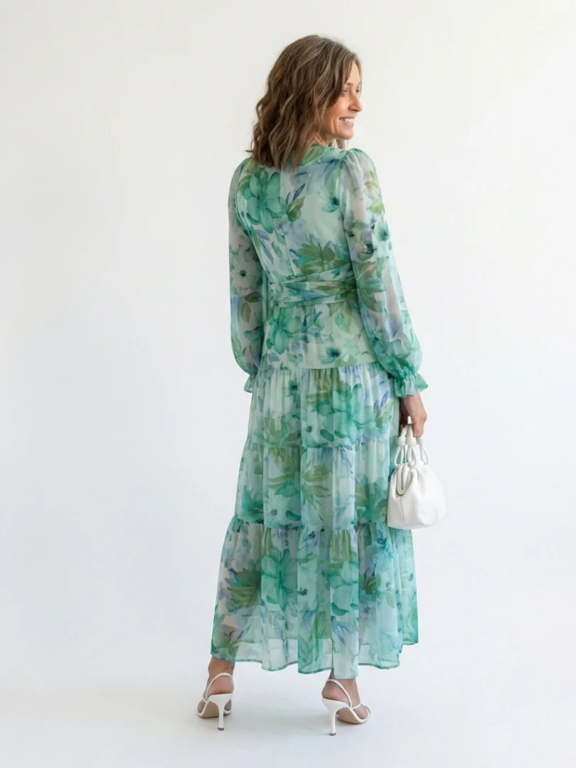 Klaudia | Abito maxi floreale elegante con maniche lunghe - Image 5