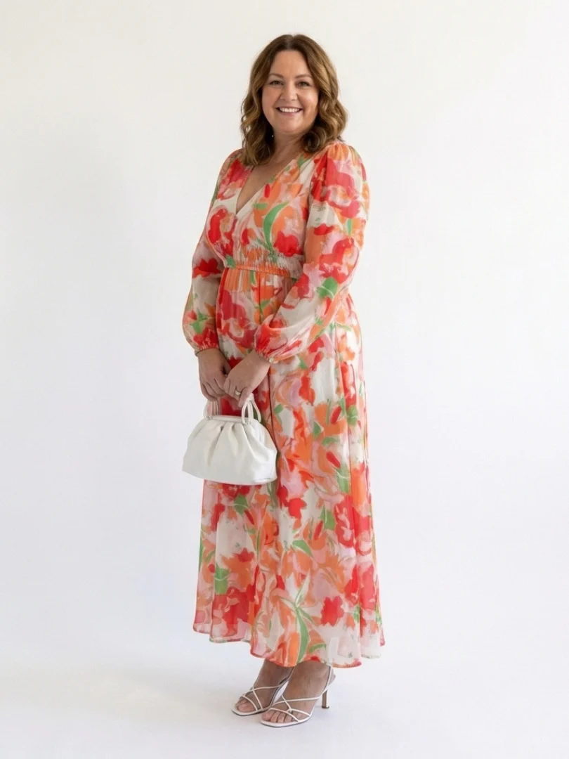 Klaudia | Abito maxi floreale elegante con maniche lunghe - Image 6