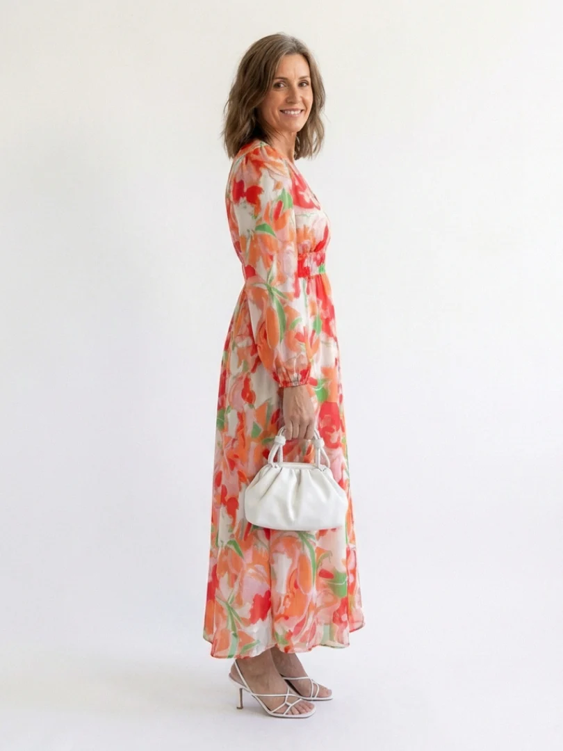 Klaudia | Abito maxi floreale elegante con maniche lunghe - Image 7