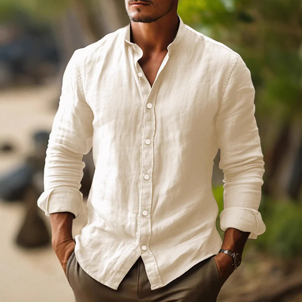 Kristian | leggera ed elegante Camicia estiva in lino - Image 5