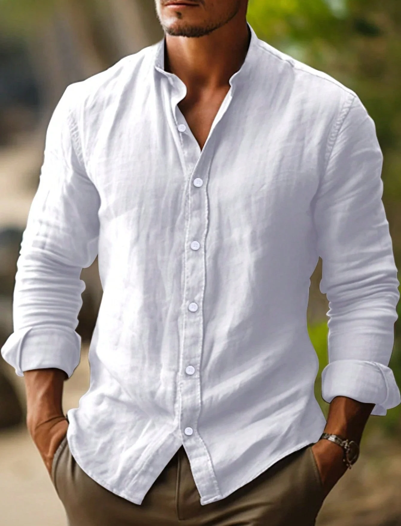 Kristian | leggera ed elegante Camicia estiva in lino - Image 7