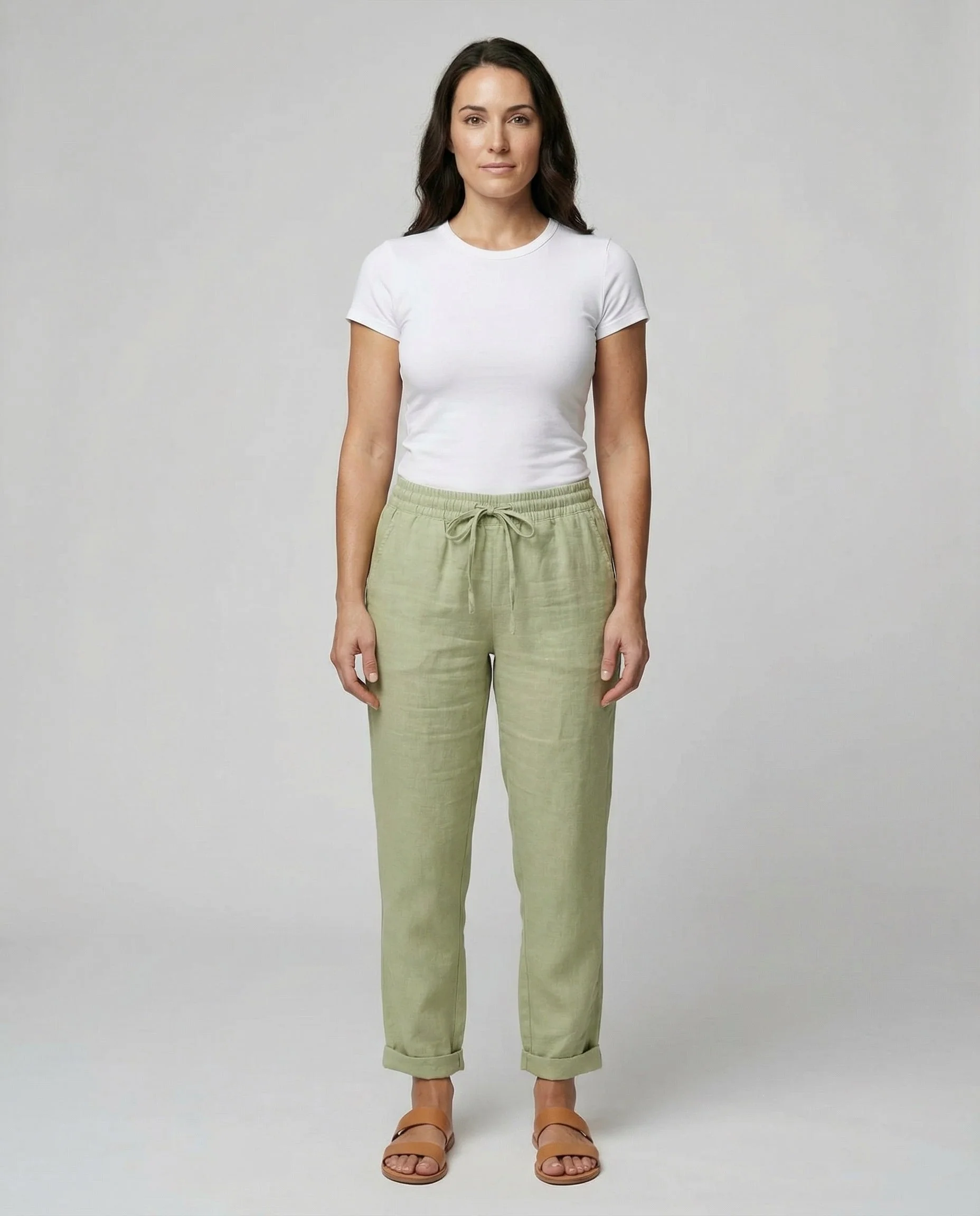 Laura | Pantaloni in lino freschi e leggeri a gamba ampia