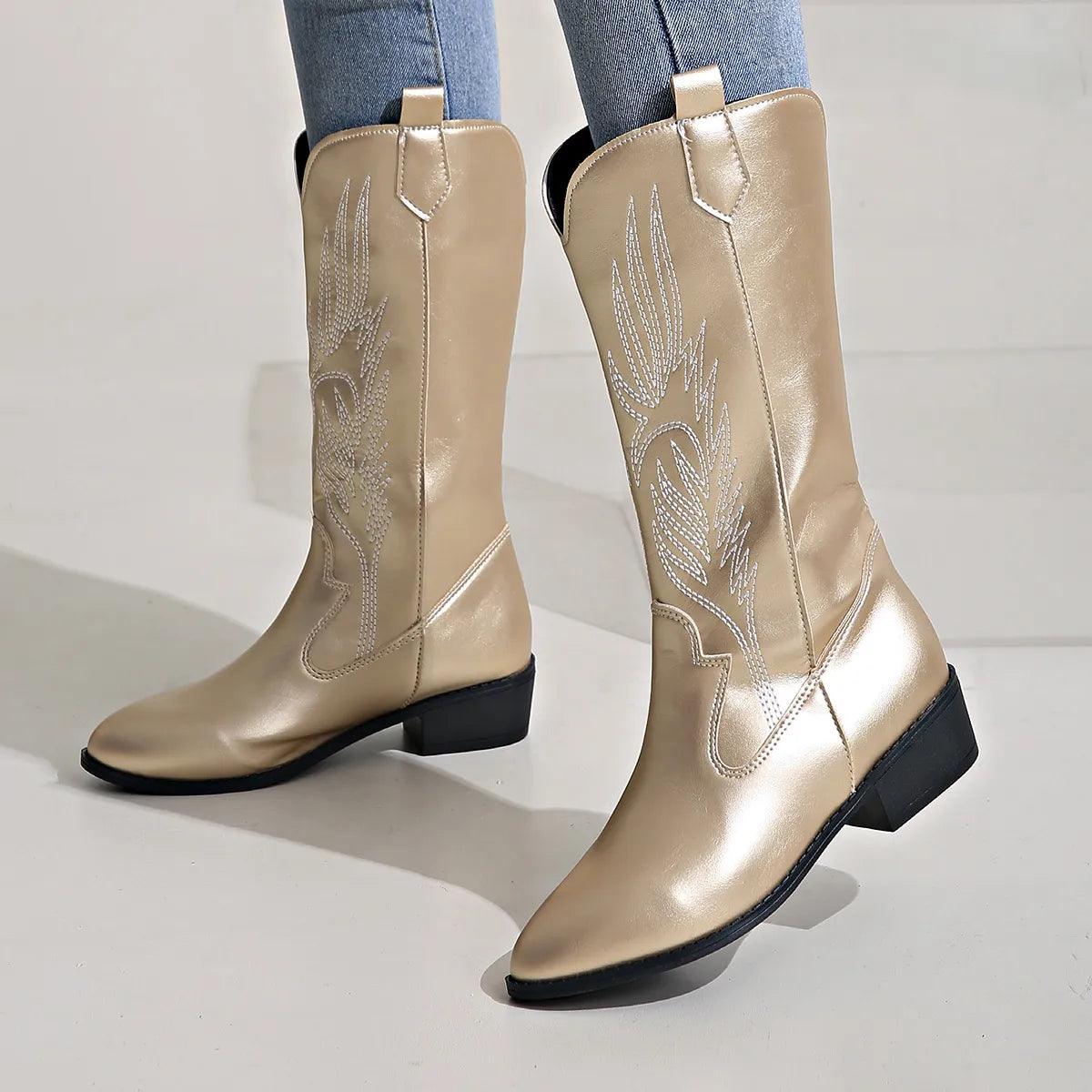 Liora | Classici e comodi Stivali da cowboy da donna in pelle - Image 7