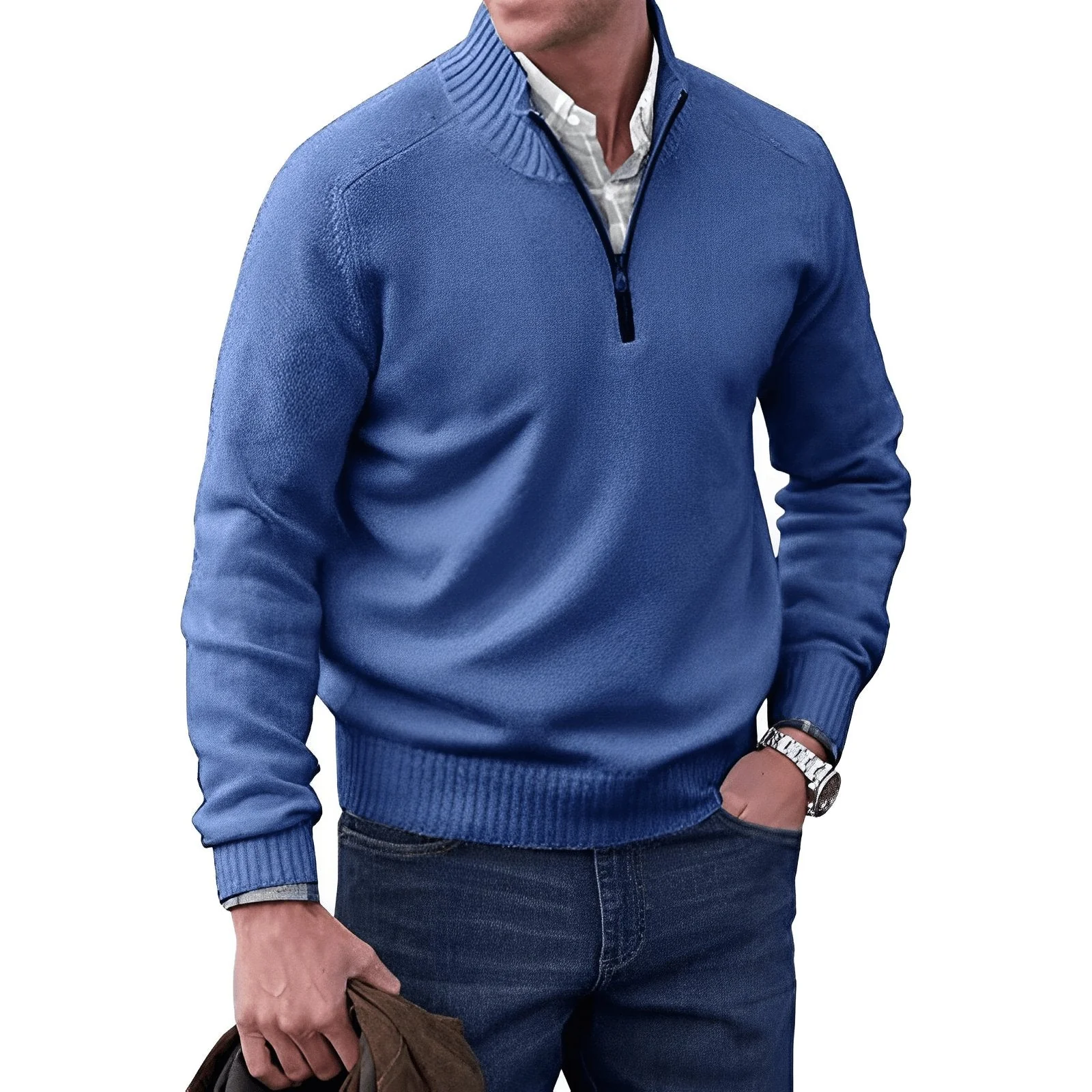 Lorenzo | Maglione in maglia con zip a un quarto Comfort - Image 10
