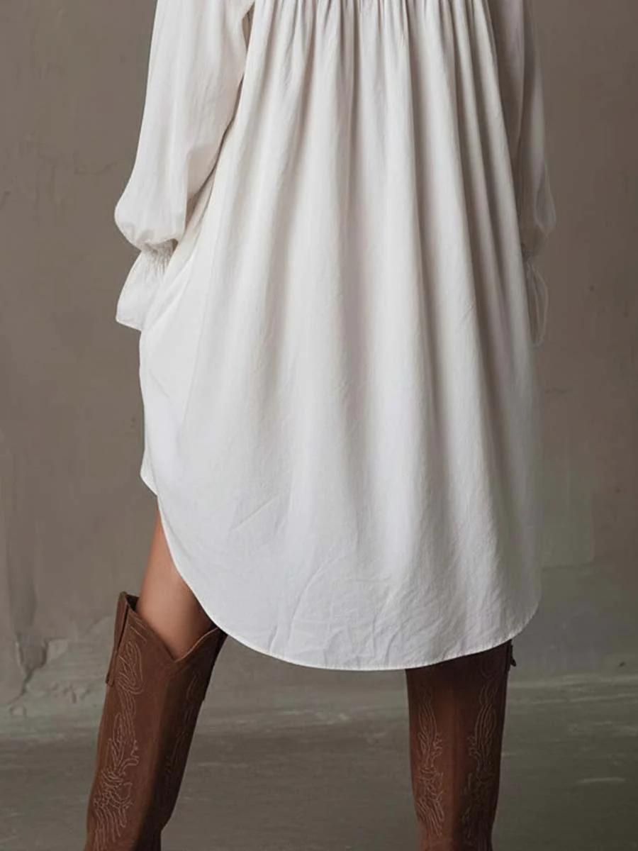 Lucia | Abito corto a maniche lunghe, elegante e comodo - Image 3