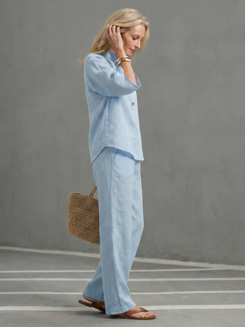 Lucia | Set Tunica e Pantaloni Eleganti dal Taglio Casual - Image 3